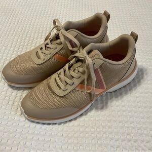 Vionic Tan and Coral Sneakers